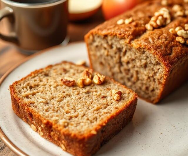 Healthy 4-Ingredient Apple Banana Bread Recipe (No Sugar)