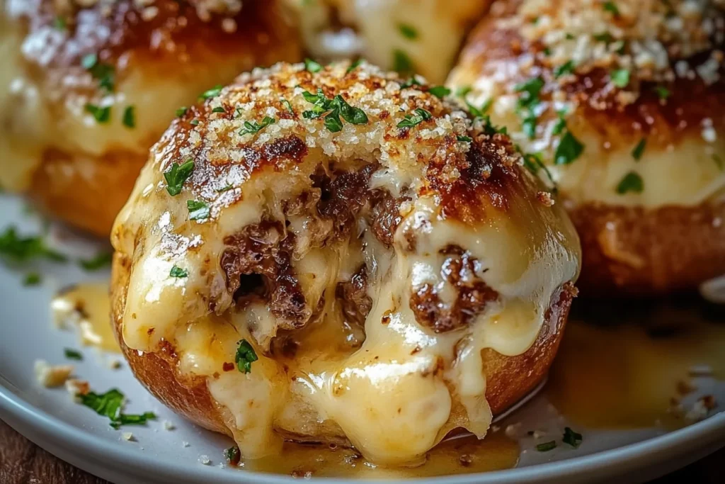 Best Garlic Parmesan Cheeseburger Bombs air fryer Recipe