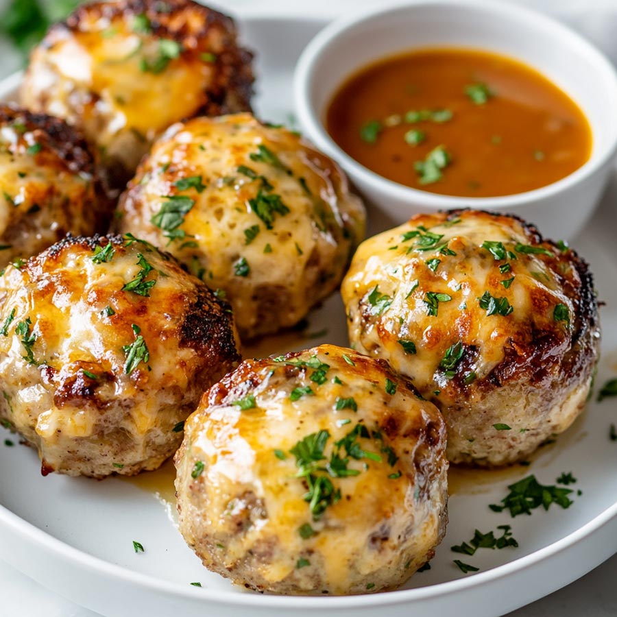 Garlic Parmesan Cheeseburger Bombs Recipe