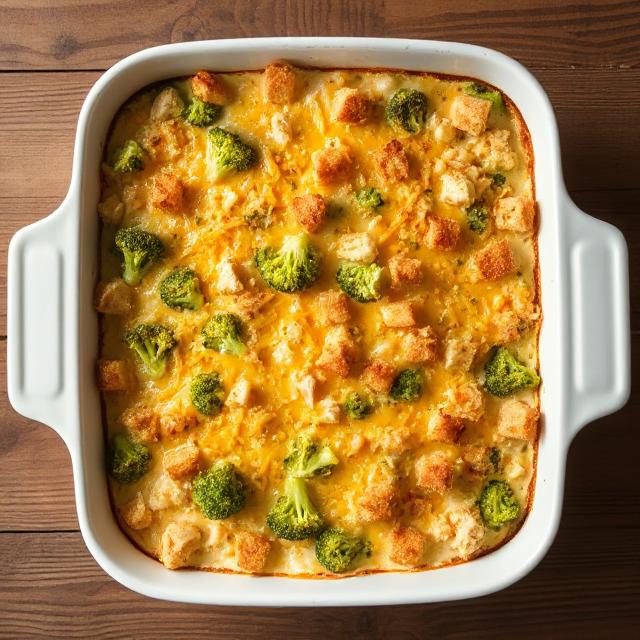 Healthy Low Carb Cheesy Broccoli and Chicken Casserole Recipe
