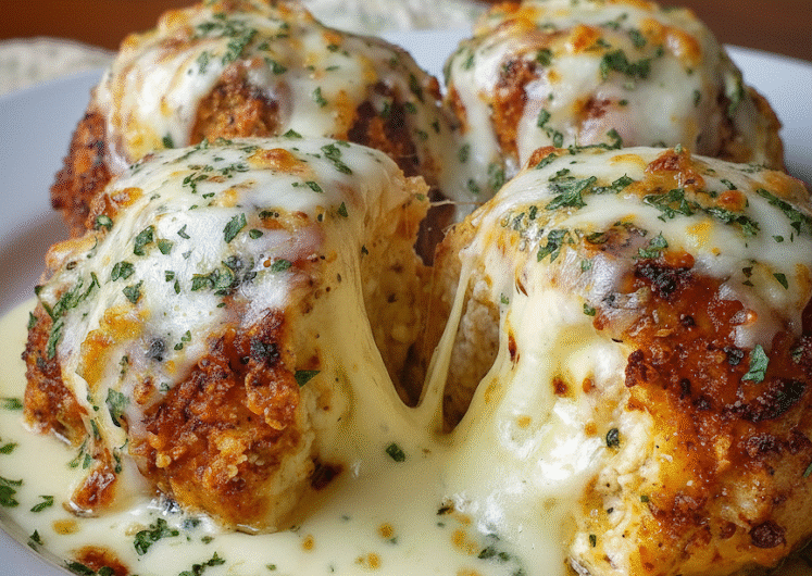 Delicious Melted Mozzarella & Ranch Chicken Bombs