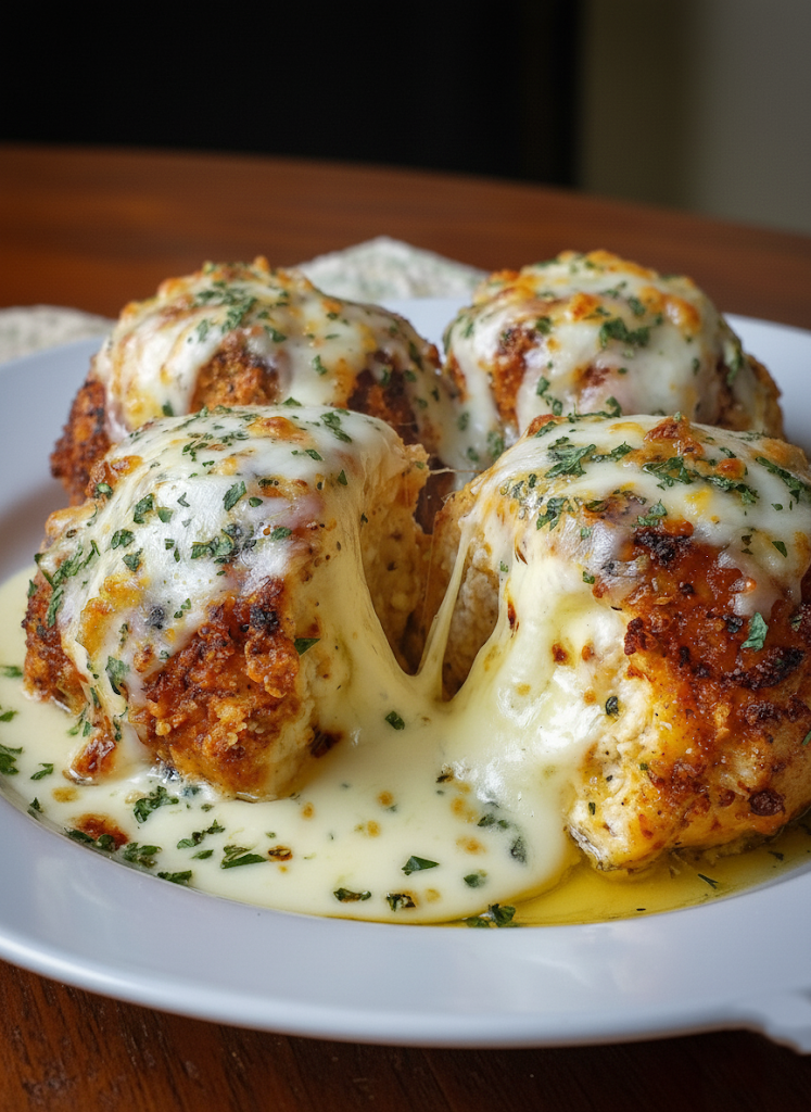 Delicious Melted Mozzarella & Ranch Chicken Bombs