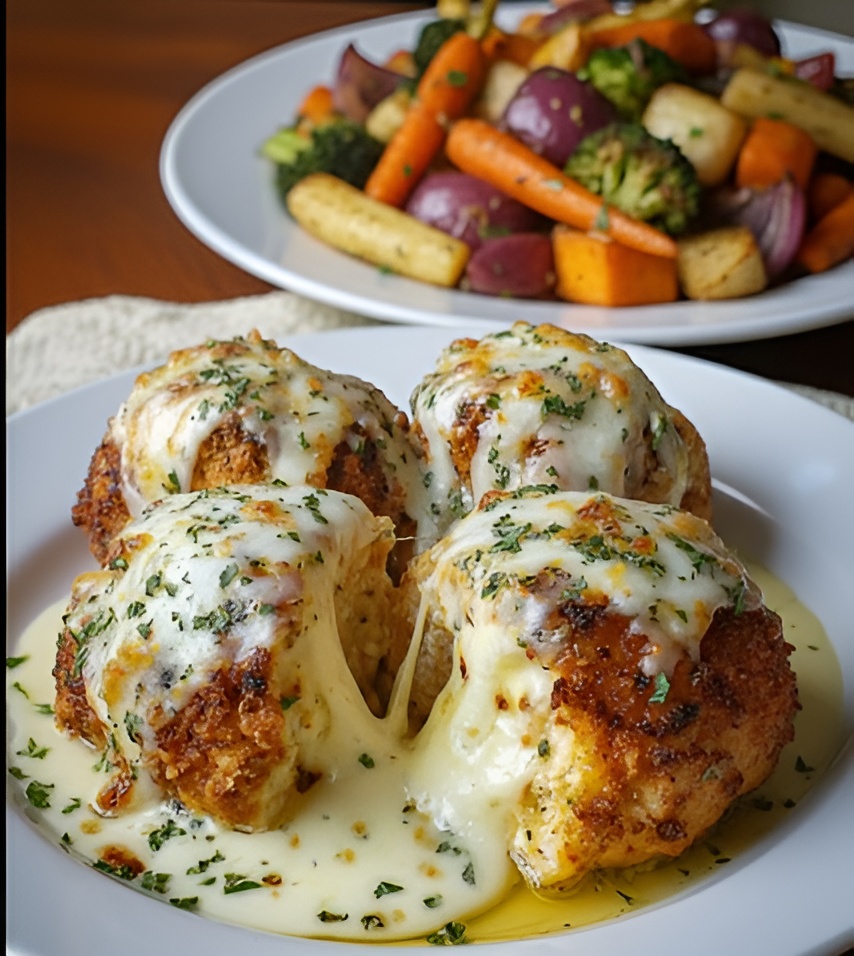 Delicious Melted Mozzarella & Ranch Chicken Bombs