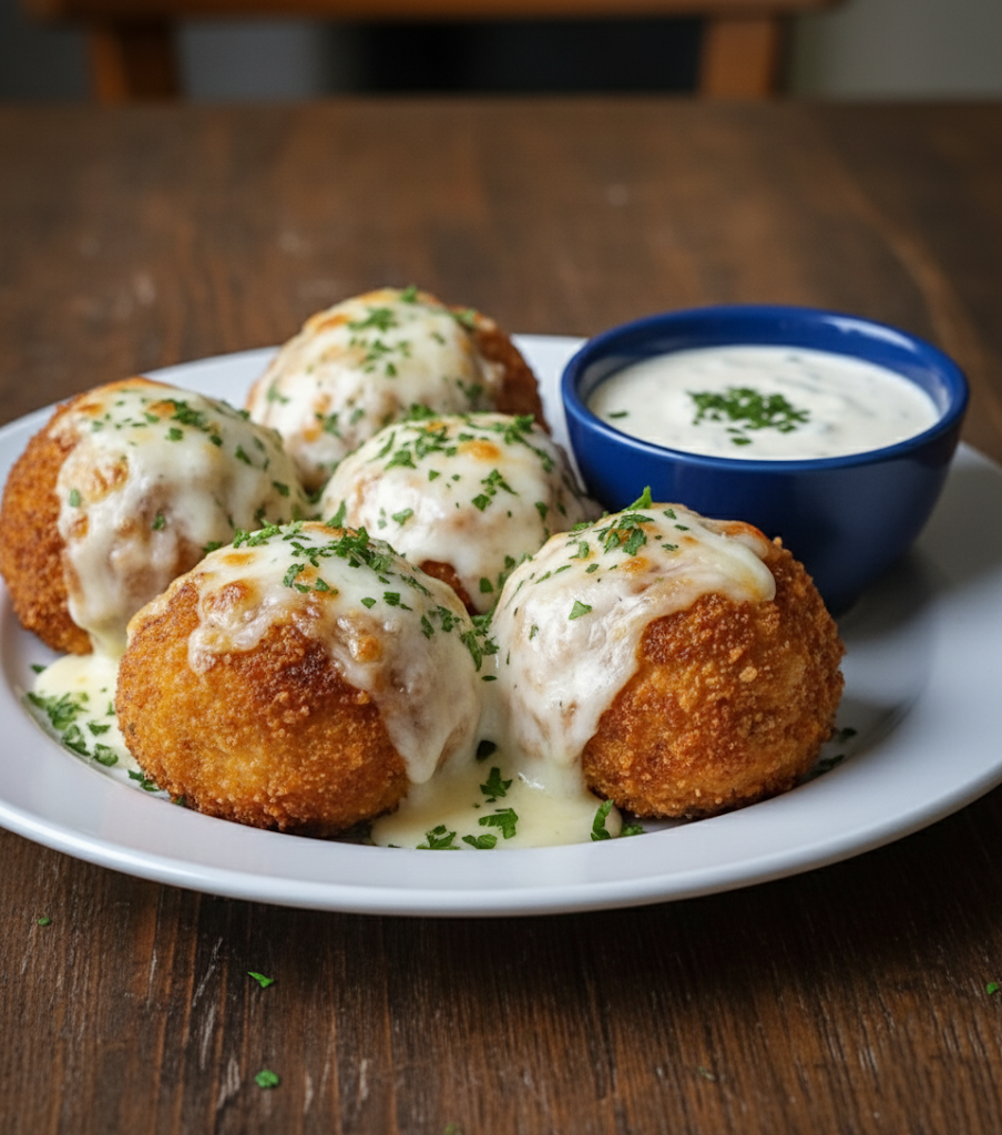 Delicious Melted Mozzarella & Ranch Chicken Bombs