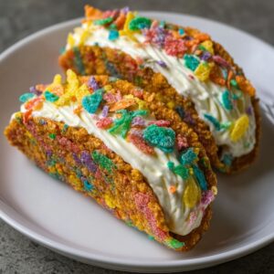 Easy Fruity Pebbles Cheesecake Tacos Recipe