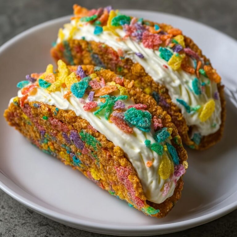 Easy Fruity Pebbles Cheesecake Tacos Recipe