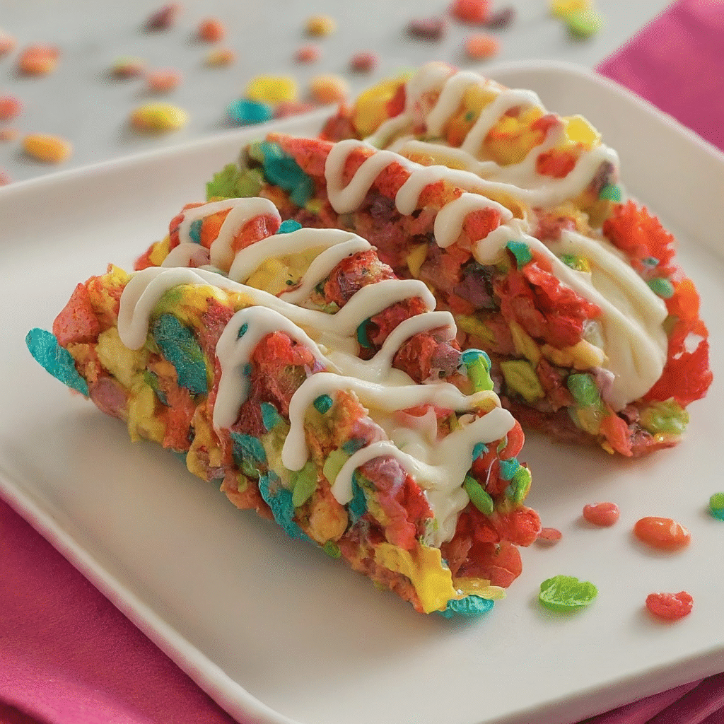 Easy Fruity Pebbles Cheesecake Tacos Recipe