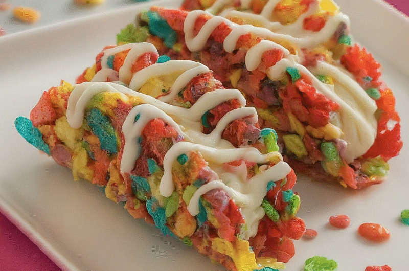 Easy Fruity Pebbles Cheesecake Tacos Recipe