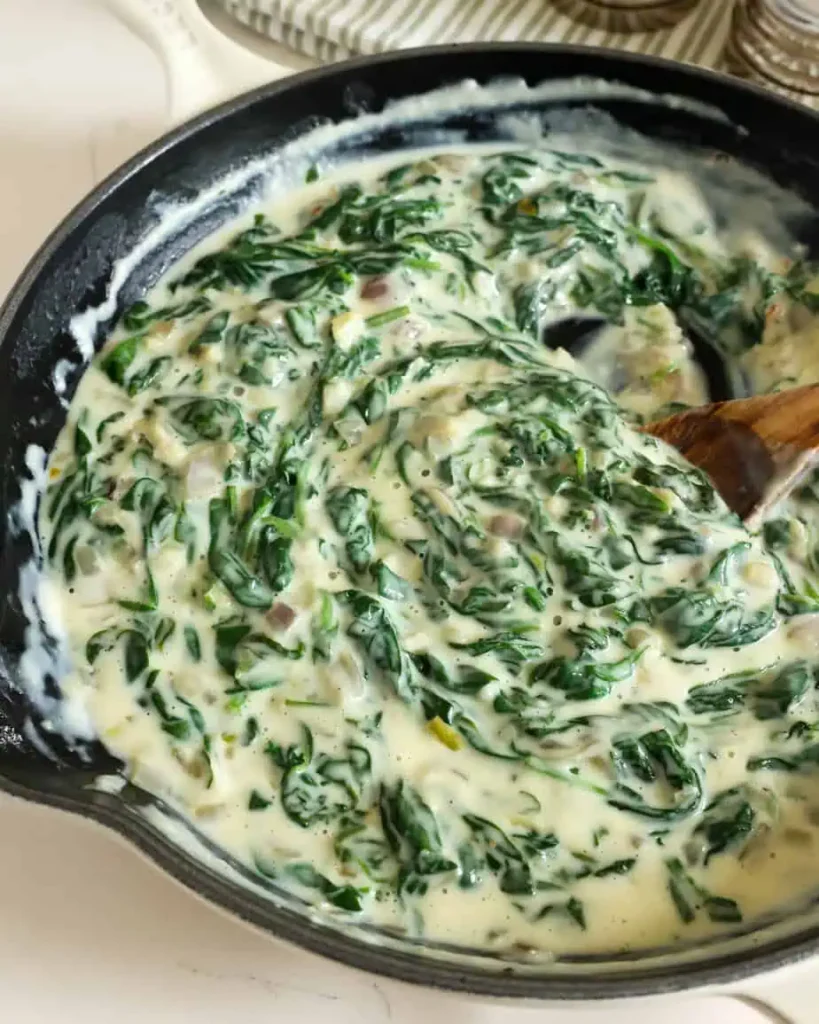 Healthy 3 Ingredient Creamed Spinach Recipe