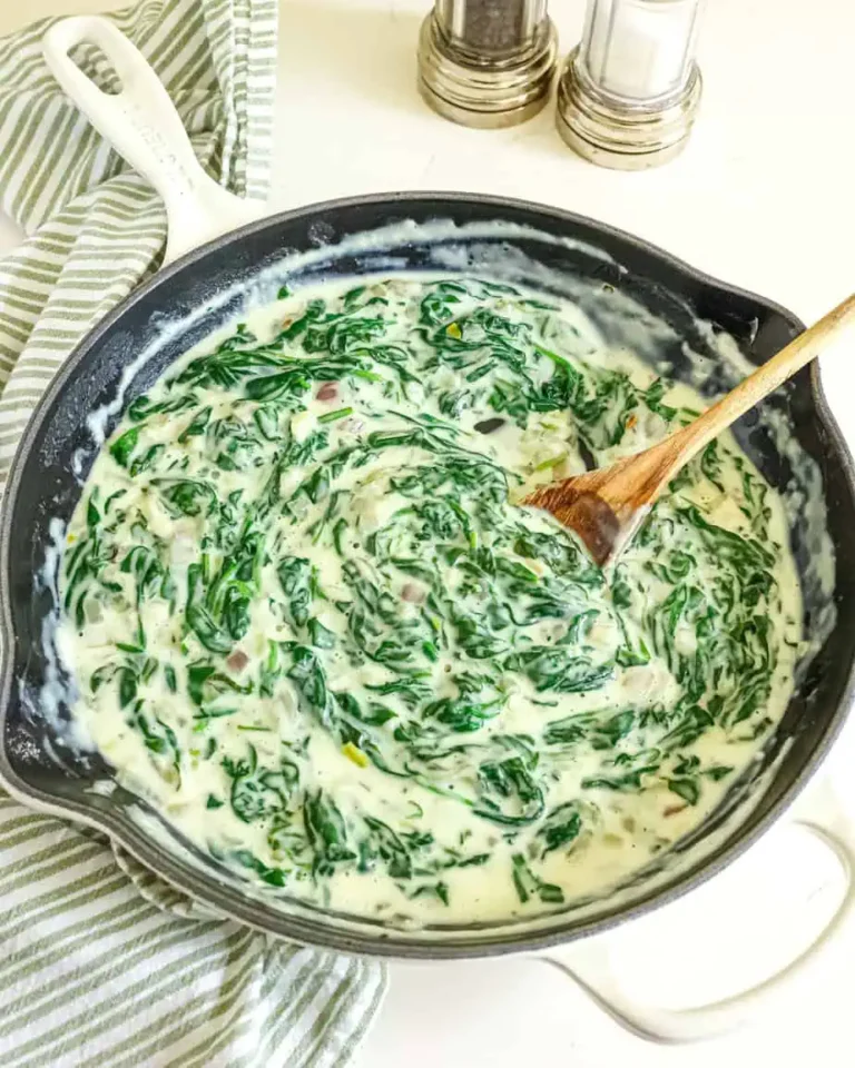 Healthy 3 Ingredient Creamed Spinach Recipe