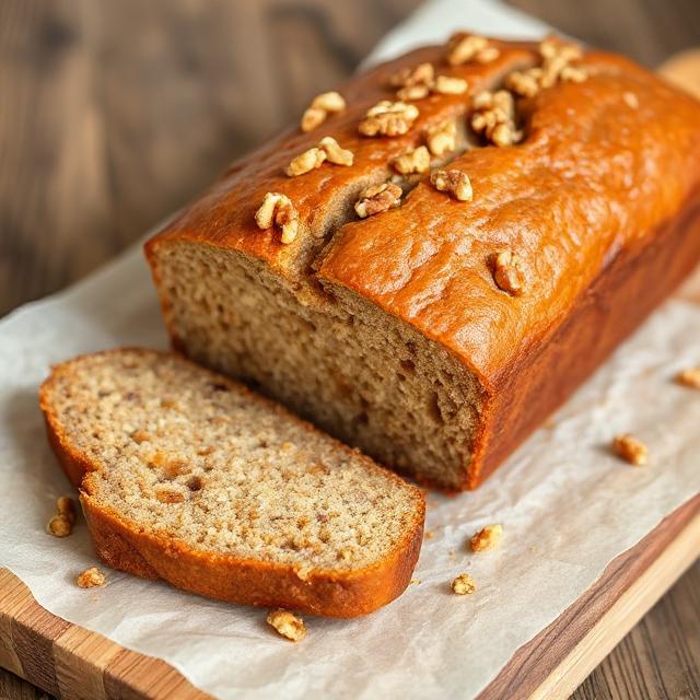 Healthy 4-Ingredient Apple Banana Bread Recipe