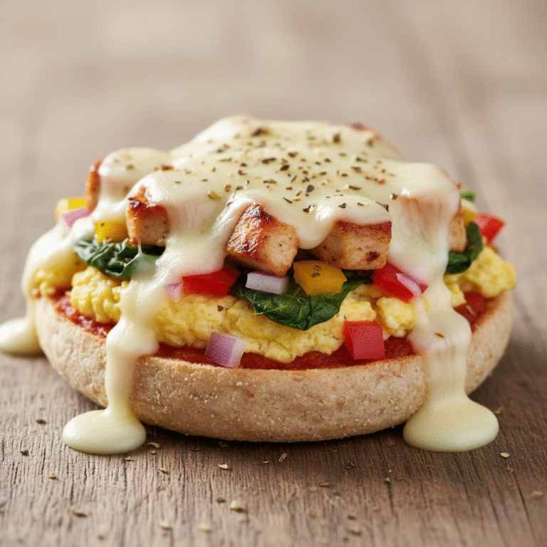 Healthy English Muffin Breakfast Pizzas Recipe