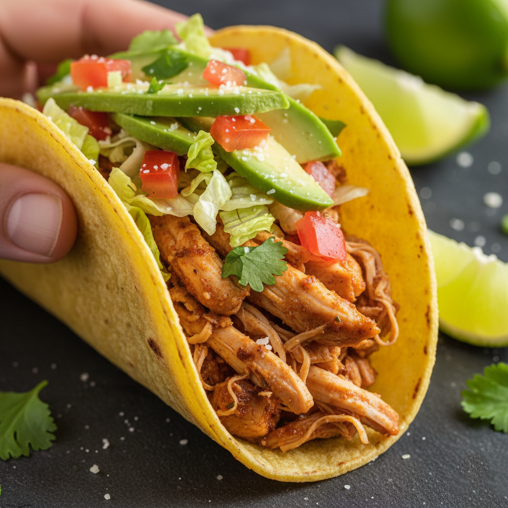Healthy High Protein Low Calorie Chicken Tacos