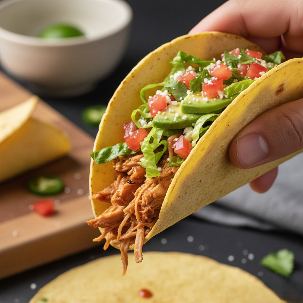 Healthy High Protein Low Calorie Chicken Tacos