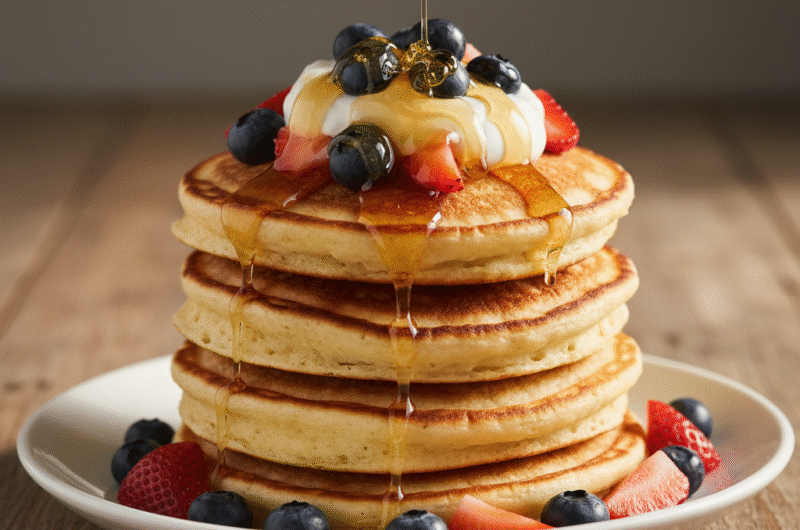 Healthy Sourdough Cottage Cheese Protein Pancakes Recipe