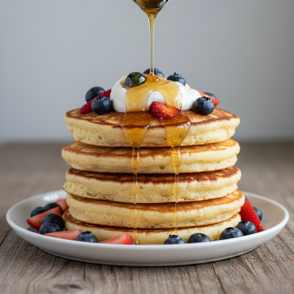 Healthy Sourdough Cottage Cheese Protein Pancakes Recipe