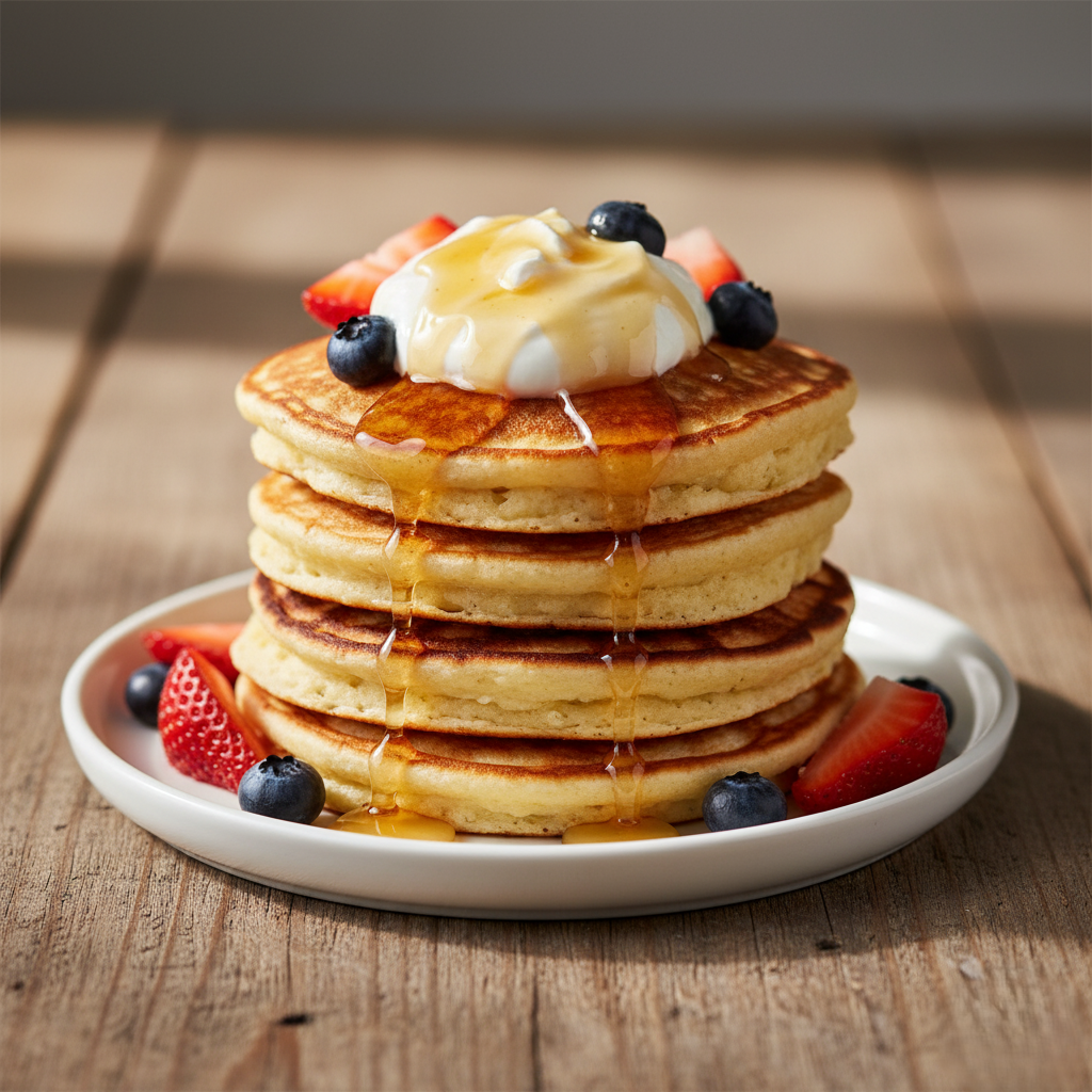 Healthy Sourdough Cottage Cheese Protein Pancakes Recipe