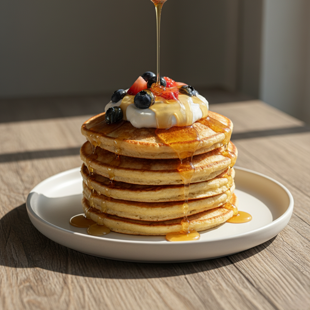 Healthy Sourdough Cottage Cheese Protein Pancakes Recipe