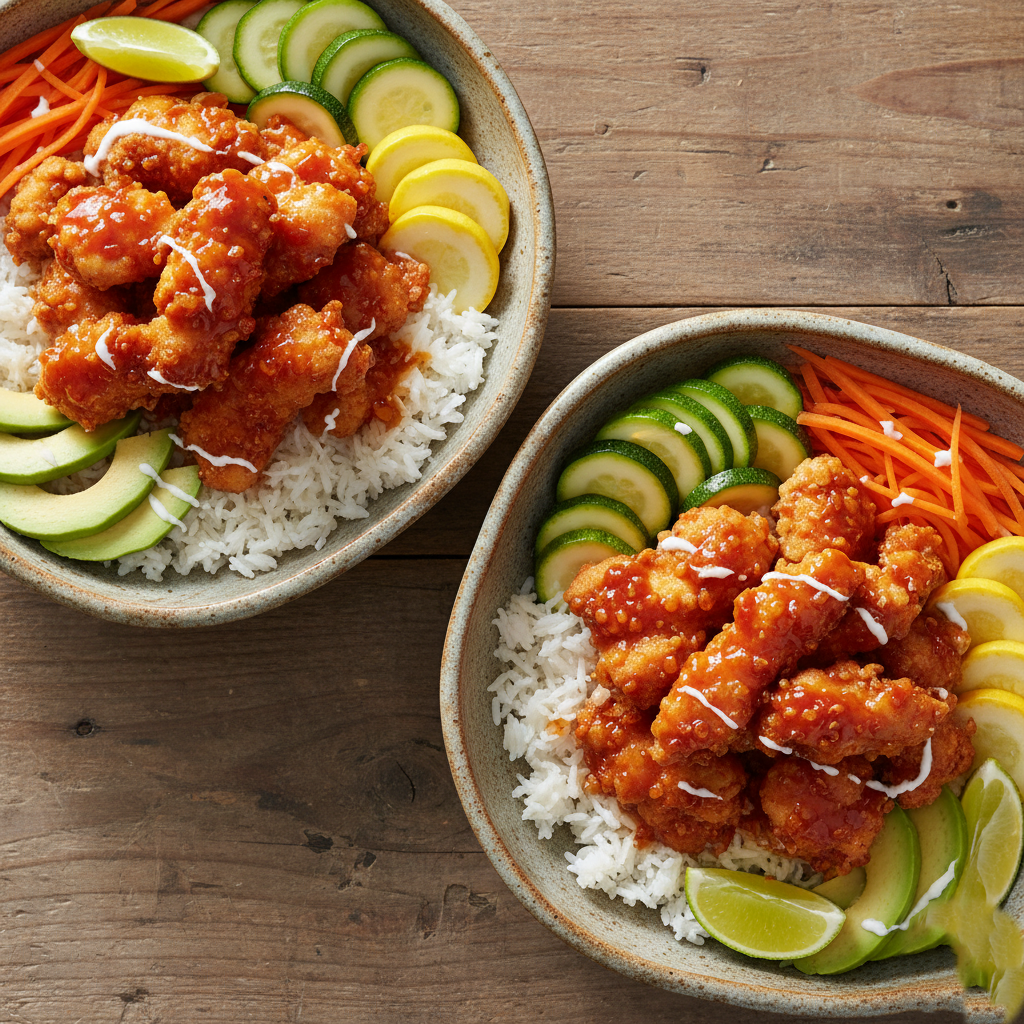 Hot Honey Chicken Bowls