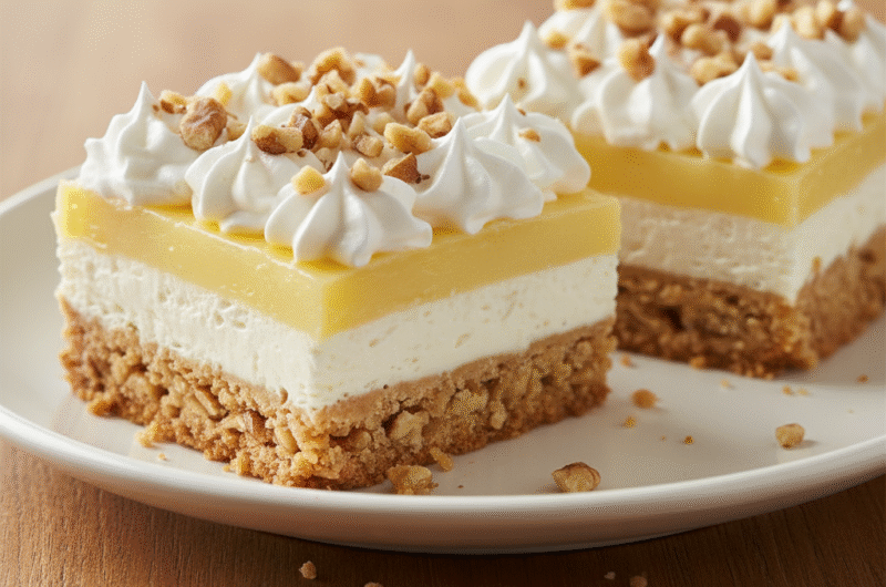 Lazy Day Lemon Cream Pie Bars Recipe