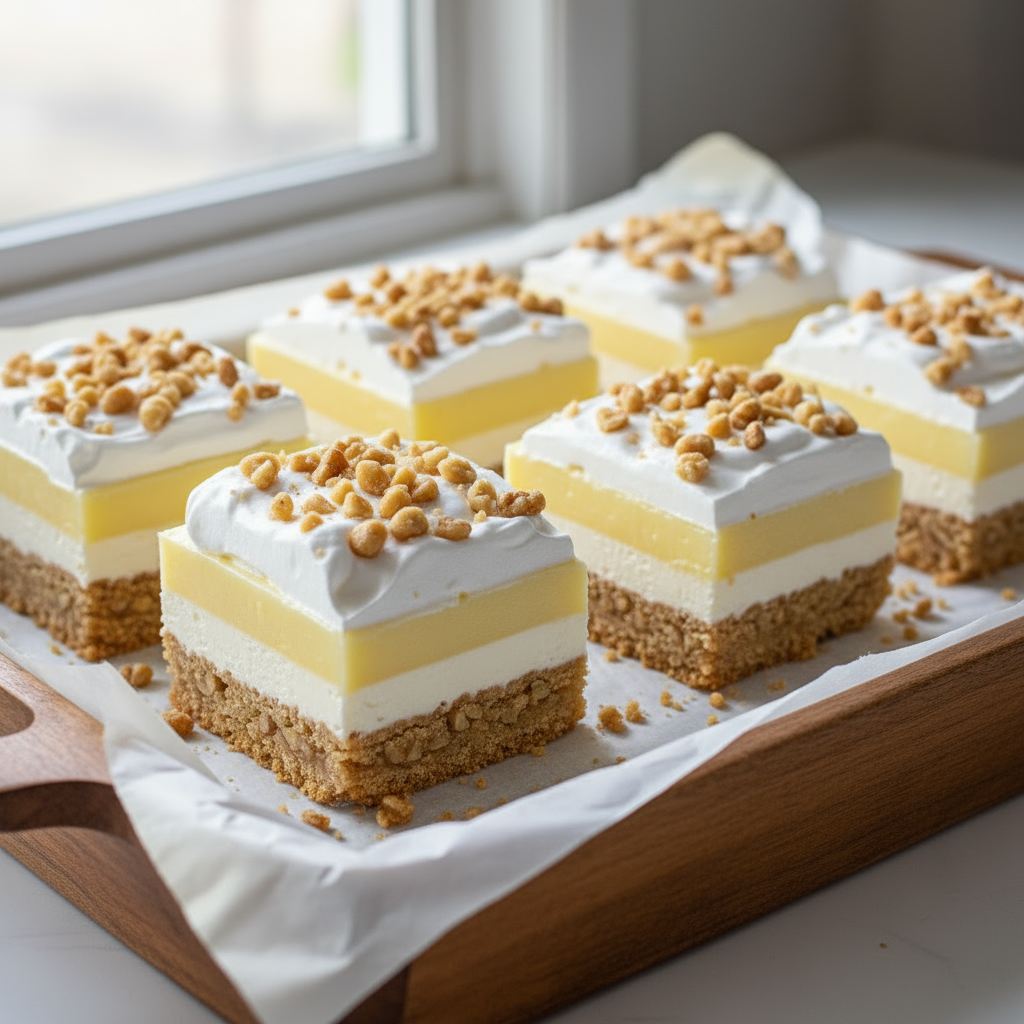 Lazy Day Lemon Cream Pie Bars Recipe