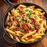Loaded Bacon Cheeseburger Alfredo Pasta Recipe