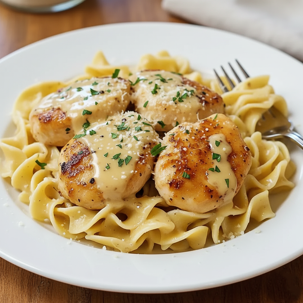 One-Pan Chicken with Buttered Noodles Recipe