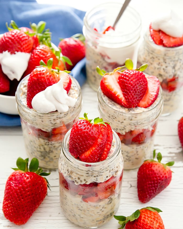 Strawberries and Cream Overnight Oats