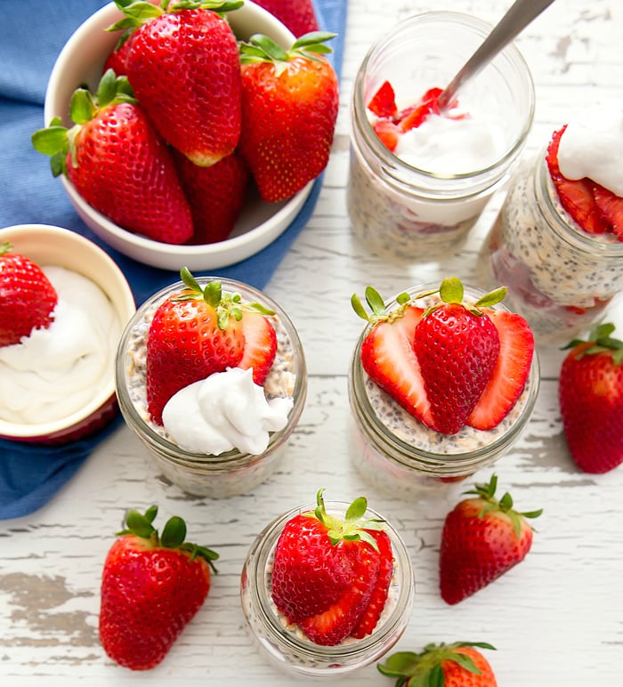 Strawberries and Cream Overnight Oats