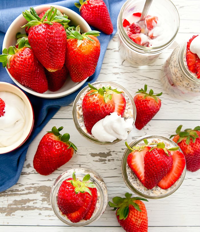 Strawberries and Cream Overnight Oats
