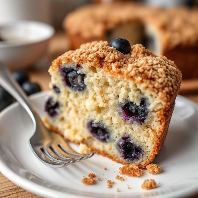 Sourdough Blueberry Coffee Cake Recipe