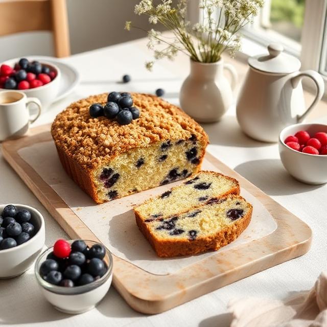 Sourdough Blueberry Coffee Cake Recipe
