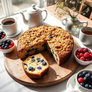 Sourdough Blueberry Coffee Cake Recipe