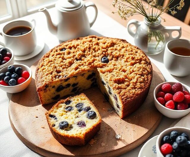 Sourdough Blueberry Coffee Cake Recipe