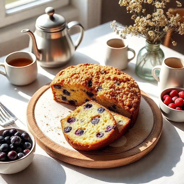 Sourdough Blueberry Coffee Cake Recipe
