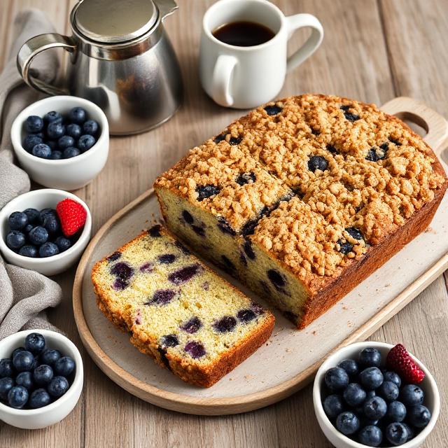 Sourdough Blueberry Coffee Cake Recipe