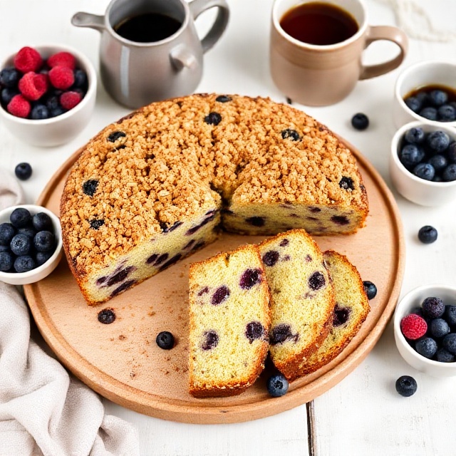 Sourdough Blueberry Coffee Cake Recipe
