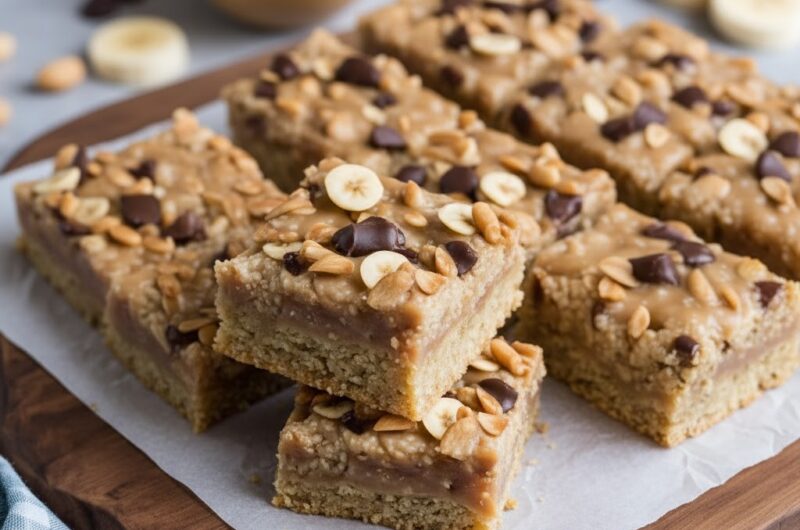 Banana Peanut Butter Oatmeal Bars Recipe