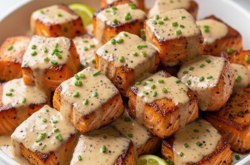 Crispy Bang Bang Salmon Bites
