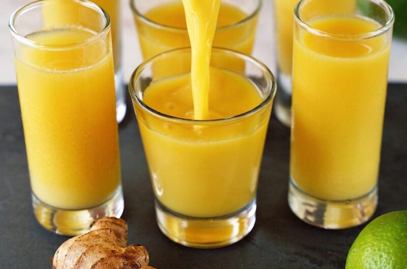 Healthy Ginger Turmeric Wellness Shots Recipe