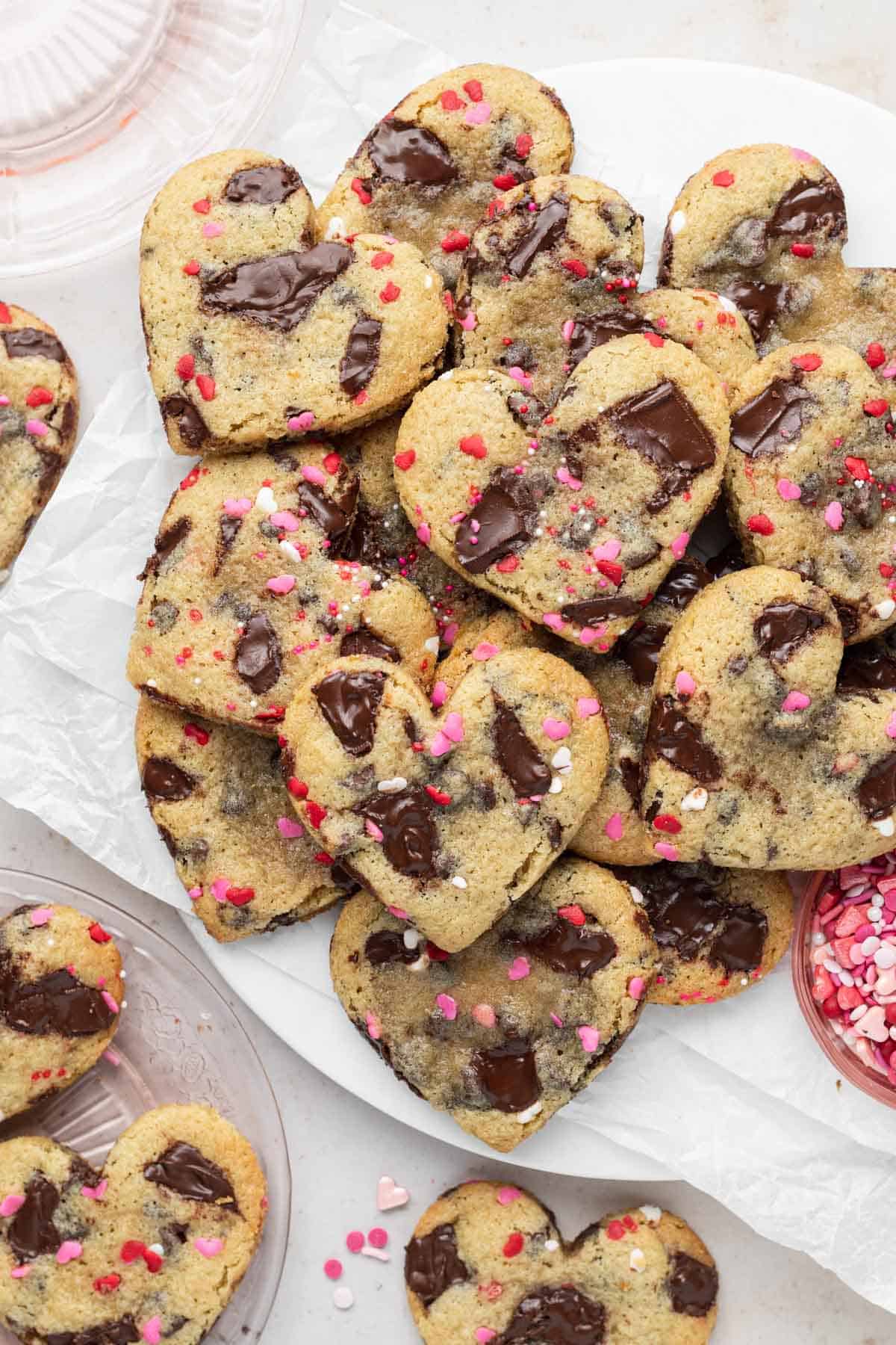 Heart Shaped Chocolate Chip Cookies Recipe